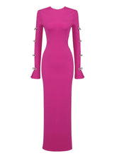 Load image into Gallery viewer, Calantha Crystal Bow Cutout Bandage Dress
