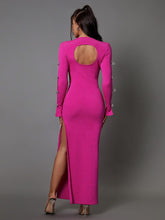 Load image into Gallery viewer, Calantha Crystal Bow Cutout Bandage Dress
