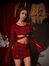 Load image into Gallery viewer, Calea Cutout Twisted Sequin Dress
