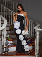 Load image into Gallery viewer, Carol Flower Embellished Bandage Maxi Dress
