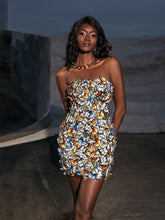Load image into Gallery viewer, Caroline Strapless Butterfly Embellished Dress
