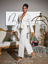 Load image into Gallery viewer, Cassandra Flower Pants Set In White
