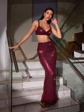 Load image into Gallery viewer, Cassiel Sequin Split Skirt Set
