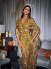 Load image into Gallery viewer, Chana Sequin Crystal Mesh Maxi Dress

