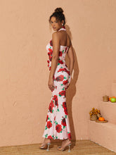 Load image into Gallery viewer, Charlotte Halterneck Rose Printed Maxi Dress
