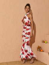 Load image into Gallery viewer, Charlotte Halterneck Rose Printed Maxi Dress
