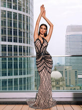 Load image into Gallery viewer, Chase One Shoulder Sequin Corded Maxi Dress
