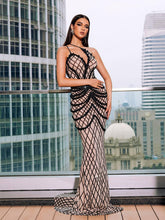 Load image into Gallery viewer, Chase One Shoulder Sequin Corded Maxi Dress
