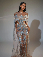 Load image into Gallery viewer, Clarrisa Sequin Embellished Maxi Dress
