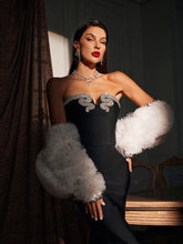 Load image into Gallery viewer, Clyde Strapless Crystal Bandage Maxi Dress
