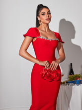 Load image into Gallery viewer, Corliss Rhinestone Bandage Maxi Dress
