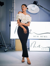 Load image into Gallery viewer, Creed Off Shoulder Flower Bandage Dress
