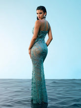 Load image into Gallery viewer, Cynthia Spaghetti Sequin Maxi Dress
