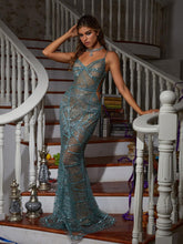Load image into Gallery viewer, Cynthia Spaghetti Sequin Maxi Dress
