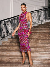 Load image into Gallery viewer, Dandelion Halterneck Sequin Midi Dress
