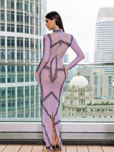 Load image into Gallery viewer, Dasani Printed Rhinestone Maxi Dress
