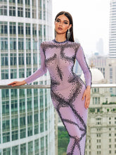 Load image into Gallery viewer, Dasani Printed Rhinestone Maxi Dress
