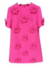 Load image into Gallery viewer, Dashiell Short Sleeve Floral Embellished Mini Dress
