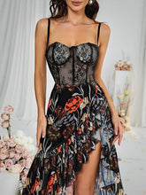 Load image into Gallery viewer, Deborah Mesh Floral Midi Dress
