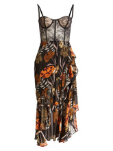 Load image into Gallery viewer, Deborah Mesh Floral Midi Dress
