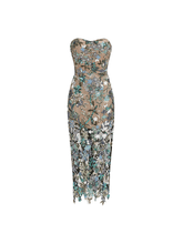 Load image into Gallery viewer, Debra Flower Embroidered Sequin Midi Dress
