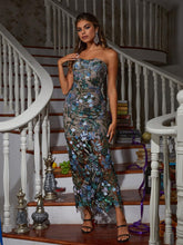 Load image into Gallery viewer, Debra Flower Embroidered Sequin Midi Dress
