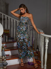Load image into Gallery viewer, Debra Flower Embroidered Sequin Midi Dress
