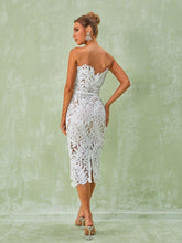 Load image into Gallery viewer, Despina White Lace Midi Dress
