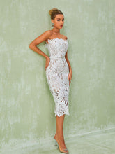 Load image into Gallery viewer, Despina White Lace Midi Dress
