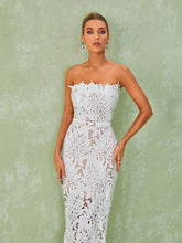Load image into Gallery viewer, Despina White Lace Midi Dress
