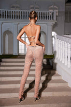 Load image into Gallery viewer, Devin Crystal Chain Mesh Pants Set

