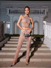 Load image into Gallery viewer, Devin Crystal Chain Mesh Pants Set
