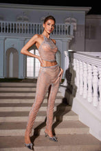 Load image into Gallery viewer, Devin Crystal Chain Mesh Pants Set
