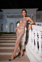 Load image into Gallery viewer, Devin Crystal Chain Mesh Pants Set
