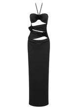 Load image into Gallery viewer, Dorcas Halterneck Cutout Maxi Dress In Black
