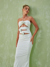 Load image into Gallery viewer, Dorcas Halterneck Cutout Midi Dress
