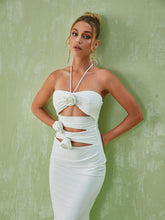 Load image into Gallery viewer, Dorcas Halterneck Cutout Midi Dress
