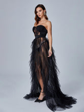 Load image into Gallery viewer, Dorothy Tulle Maxi Dress In Black
