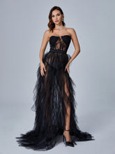 Load image into Gallery viewer, Dorothy Tulle Maxi Dress In Black
