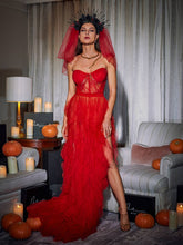 Load image into Gallery viewer, Dorothy Tulle Maxi Dress In Red
