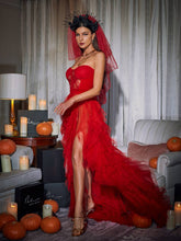 Load image into Gallery viewer, Dorothy Tulle Maxi Dress In Red
