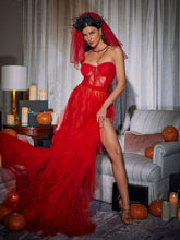 Load image into Gallery viewer, Dorothy Tulle Maxi Dress In Red
