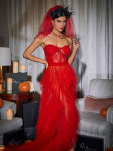 Load image into Gallery viewer, Dorothy Tulle Maxi Dress In Red

