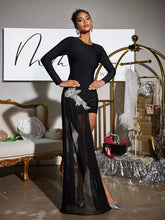 Load image into Gallery viewer, Duald Long Sleeve Crystal Bandage Dress
