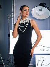Load image into Gallery viewer, Dustin High Neck Pearl Embellished Maxi Dress
