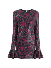 Load image into Gallery viewer, Early Long Sleeve Floral Sequin Dress
