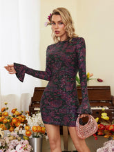 Load image into Gallery viewer, Early Long Sleeve Floral Sequin Dress
