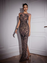 Load image into Gallery viewer, Eirian Printed Rhinestone Maxi Dress
