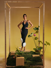 Load image into Gallery viewer, Elihu Spaghetti Flower Bandage Midi Dress
