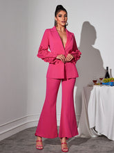 Load image into Gallery viewer, Ellasyn Long Sleeve Ruffle Pants Set
